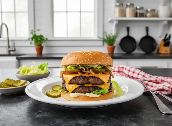 Copycat Animal Style Double-Double — Overhead view