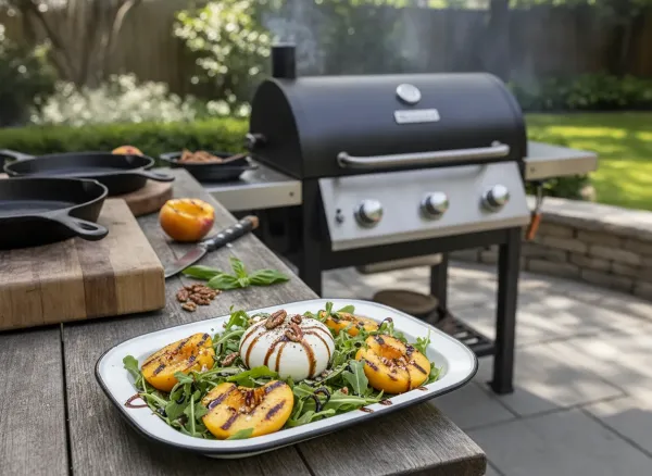 Grilled Peach and Burrata Salad