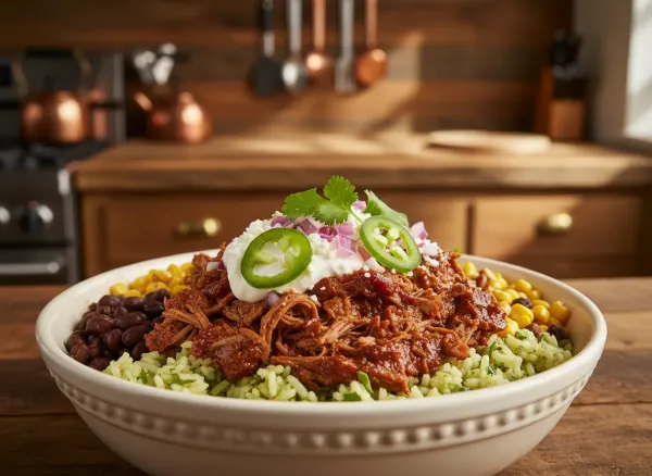 Slow-Cooker Chipotle Barbacoa Burrito Bowls