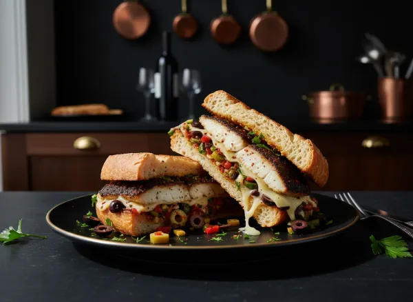 Blackened Catfish Muffuletta — Alternate view