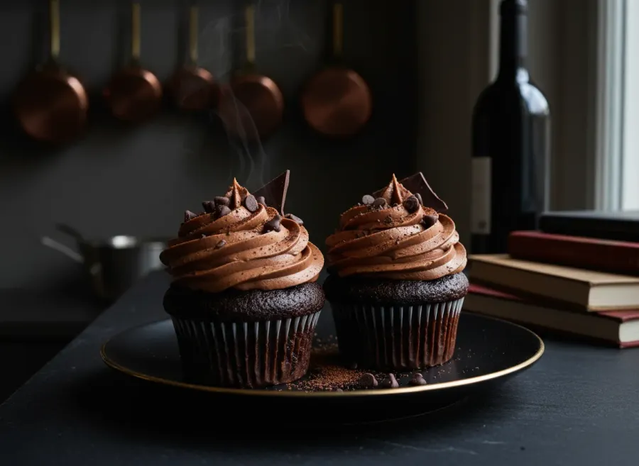 Double Chocolate Espresso Cupcakes