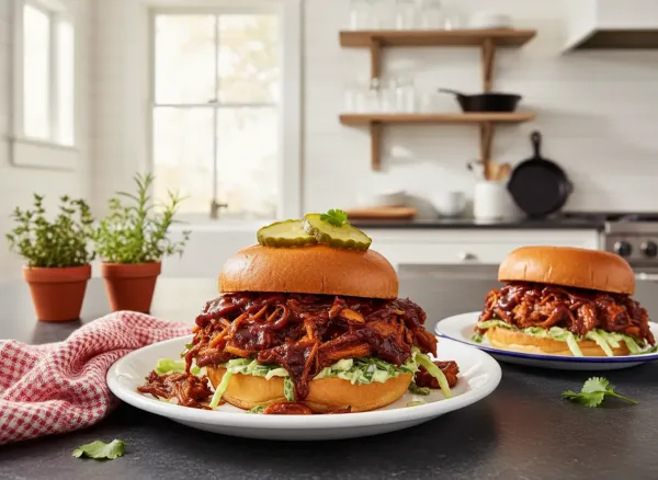 Smoky Pulled Jackfruit BBQ Sandwiches