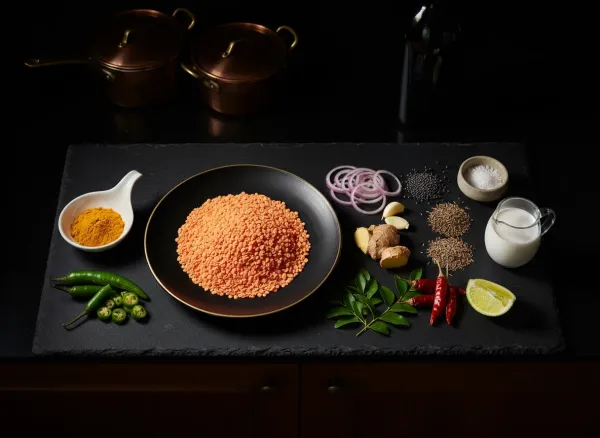 Sri Lankan Red Lentil Curry (Parippu) — Ingredients view