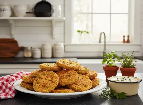 Crispy Fried Green Tomatoes with Tangy Remoulade