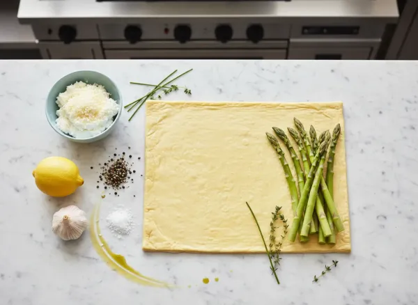 Spring Asparagus and Gruyère Tart — Ingredients view