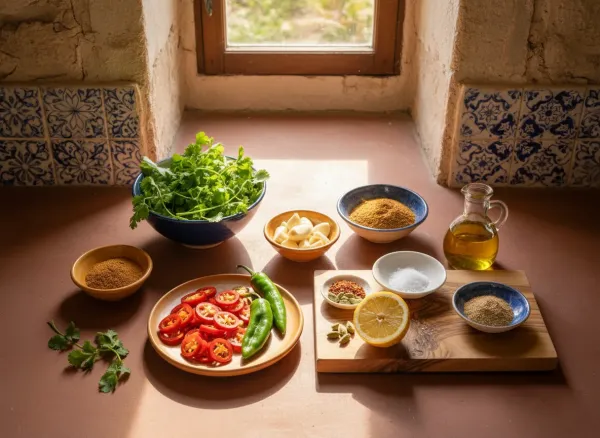 Yemeni Zhoug Sauce — Ingredients view