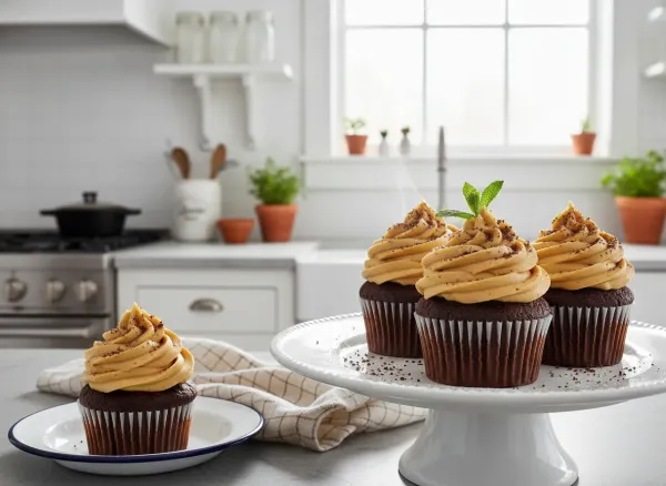 Nut-Free & Soy-Free Chocolate Cupcakes with SunButter Frosting