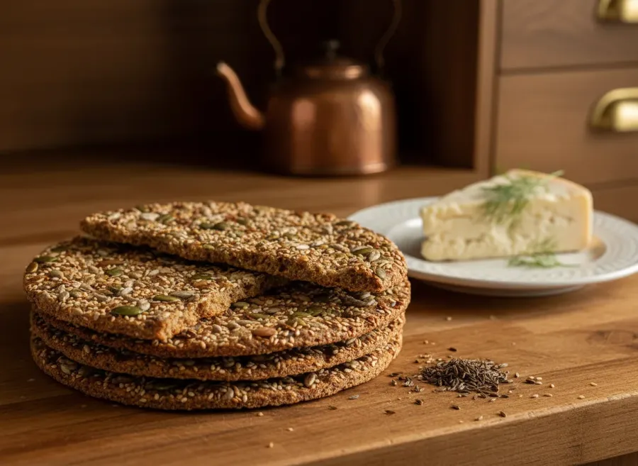 Traditional Swedish Seeded Knäckebröd
