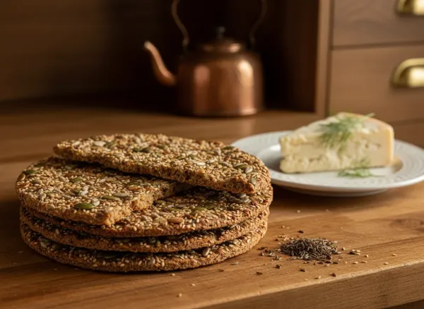 Traditional Swedish Seeded Knäckebröd