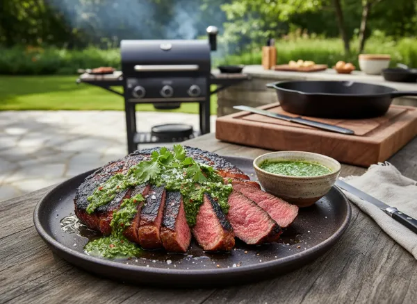Authentic Brazilian Grilled Picanha with Cilantro-Garlic Chimichurri
