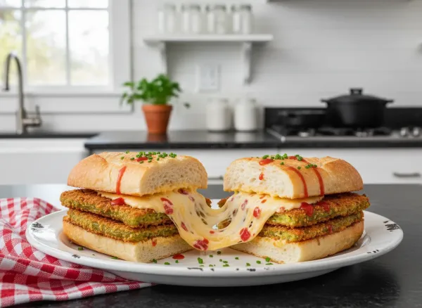 Fried Green Tomato & Pimento Cheese Po' Boy