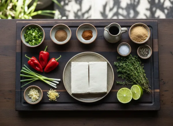 Jamaican Jerk Grilled Tofu — Ingredients view