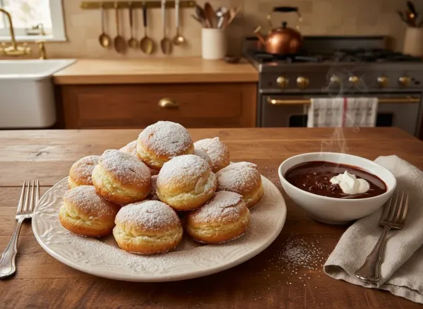 Ricotta Zeppole (Italian-American Fried Dough) — Overhead view