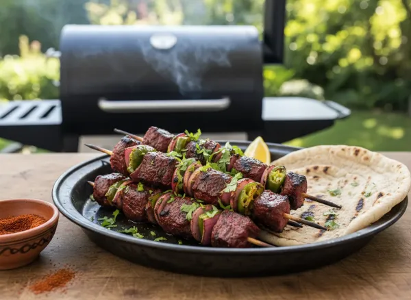 Grilled Ethiopian Awaze Tibs Skewers
