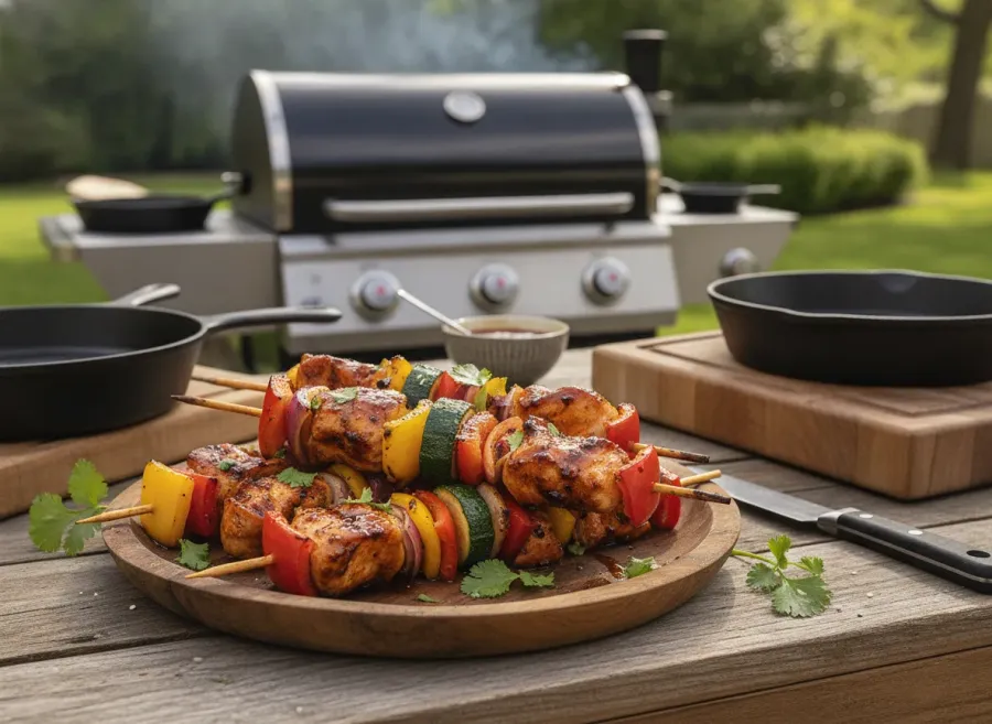 Soy-Free Grilled BBQ Chicken Skewers