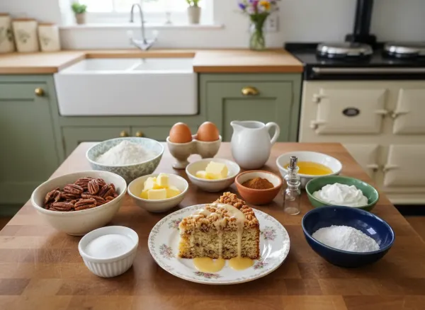 Keto Cinnamon Pecan Coffee Cake — Ingredients view