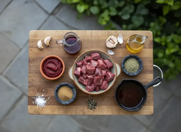 Traditional Peruvian Anticuchos — Ingredients view