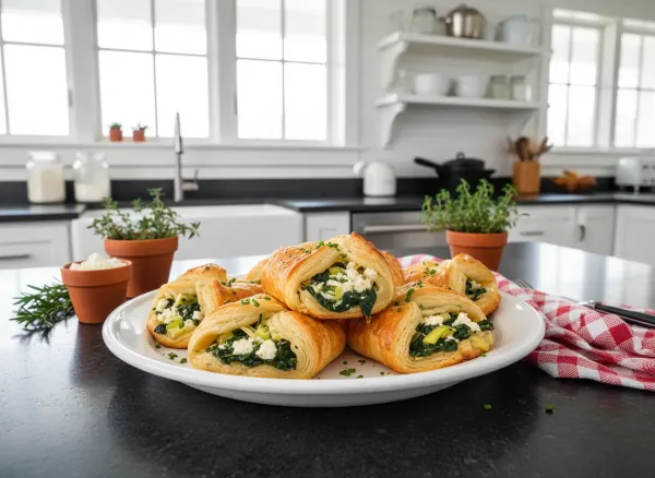 Savory Spinach, Feta, and Leek Danishes