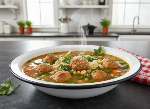 Healthy Turkey Italian Wedding Soup