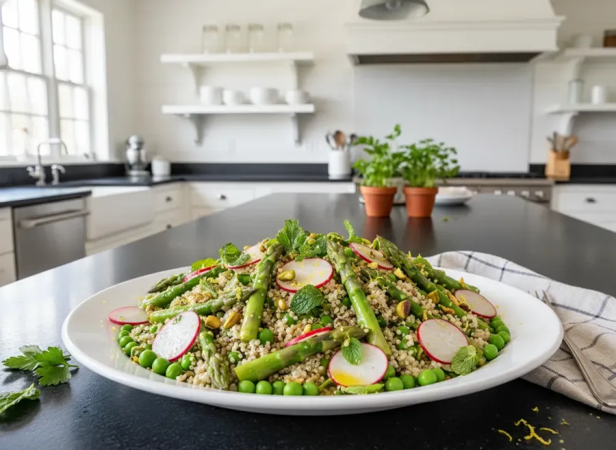 Spring Garden Quinoa Salad with Lemon-Herb Vinaigrette