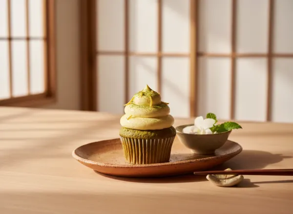 Matcha Cupcakes with Yuzu Buttercream — Alternate view