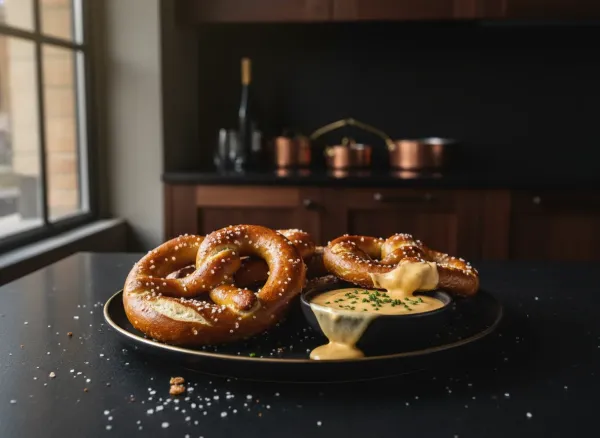 Soft Baked Pub Pretzels with Creamy Beer Cheese Dip