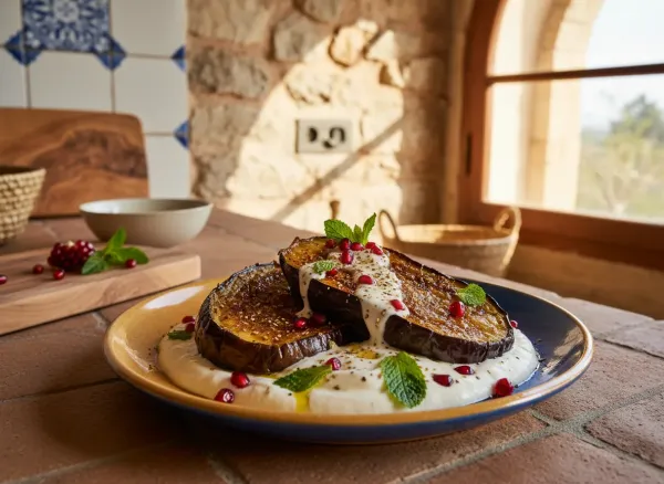 Za'atar Roasted Eggplant with Tahini Yogurt