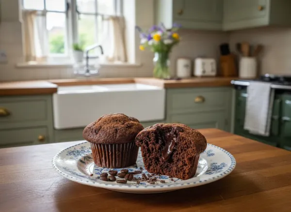 Gluten-Free Espresso Double Chocolate Muffins — Alternate view