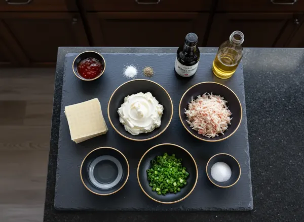 Classic Homemade Crab Rangoon — Ingredients view