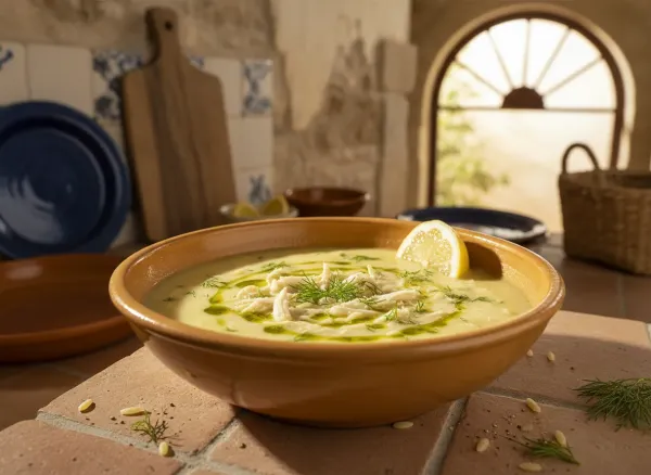 Classic Greek Avgolemono Soup