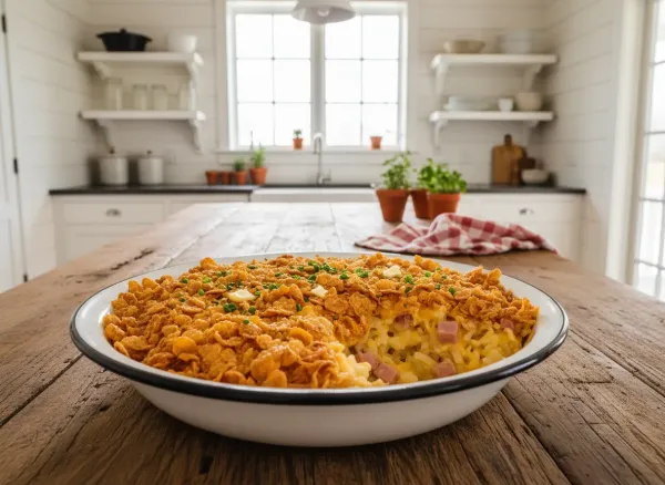 Cheesy Funeral Potatoes — Alternate view