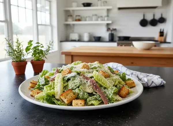 Classic Caesar Salad with Homemade Croutons