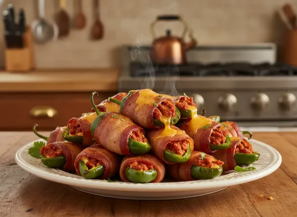 Bacon-Wrapped Chorizo Jalapeño Poppers
