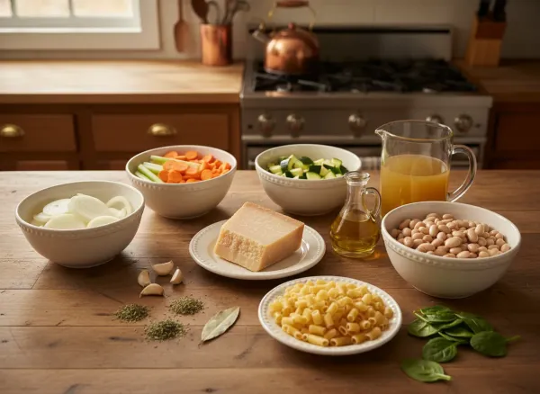 Hearty Classic Minestrone Soup — Ingredients view