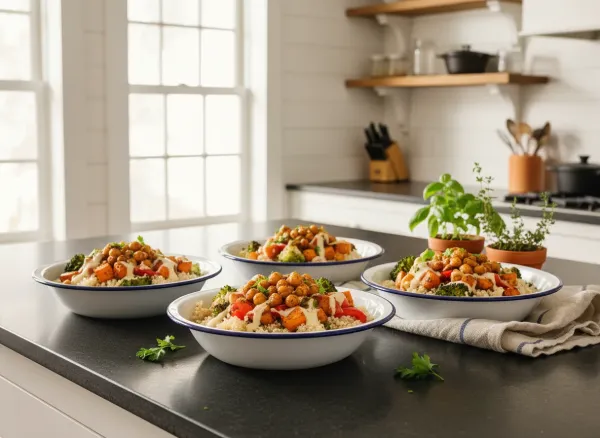 Make-Ahead Quinoa and Roasted Vegetable Lunch Bowls — Alternate view