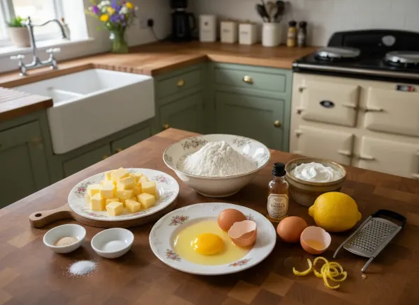 Old-Fashioned Sour Cream Pound Cake — Ingredients view