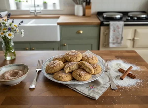 Keto Almond Flour Snickerdoodles — Overhead view
