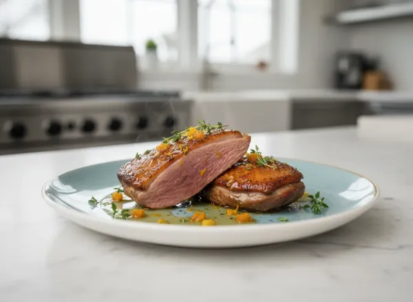 Sous Vide Duck Breast with Orange-Ginger Glaze