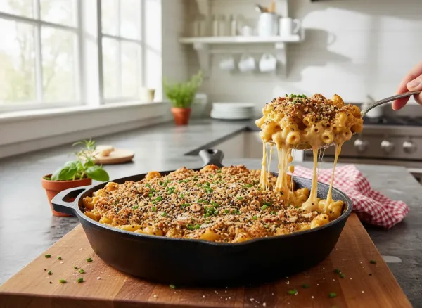 Everything Bagel Crusted Baked Macaroni and Cheese — Alternate view