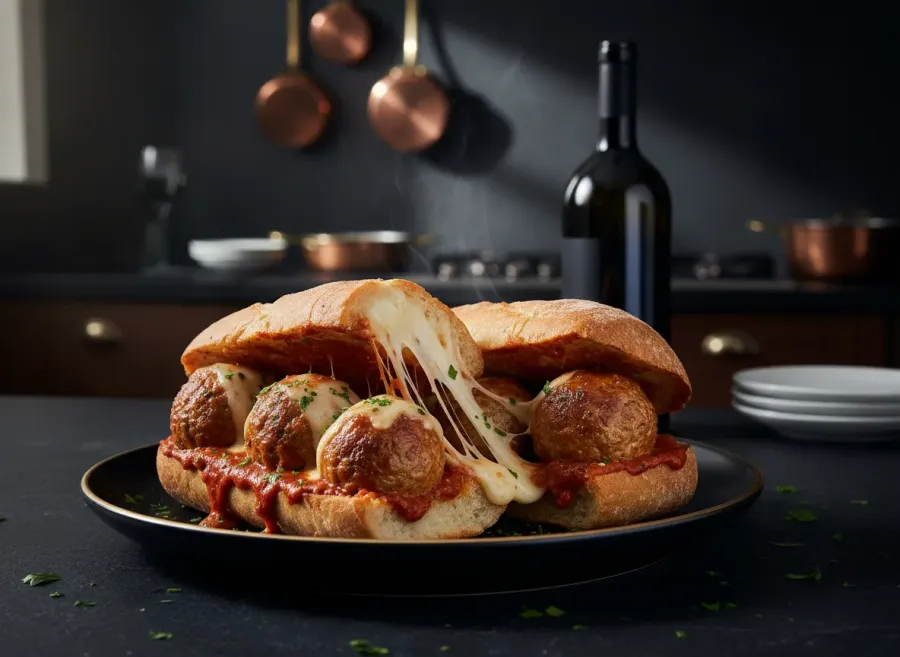 Spicy Vodka Sauce Meatball Sub