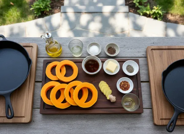 Maple-Ginger Grilled Squash Rings — Ingredients view