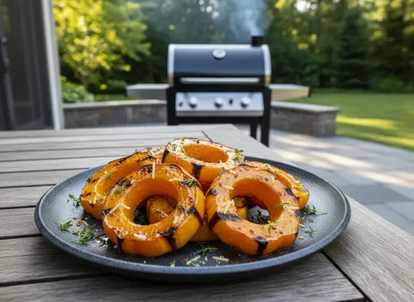 Maple-Ginger Grilled Squash Rings — Alternate view