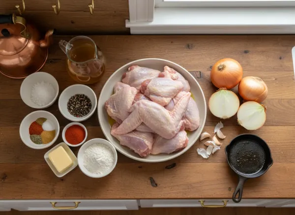 Classic Smothered Turkey Wings — Ingredients view