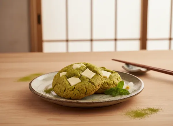 Chewy Matcha White Chocolate Cookies — Alternate view