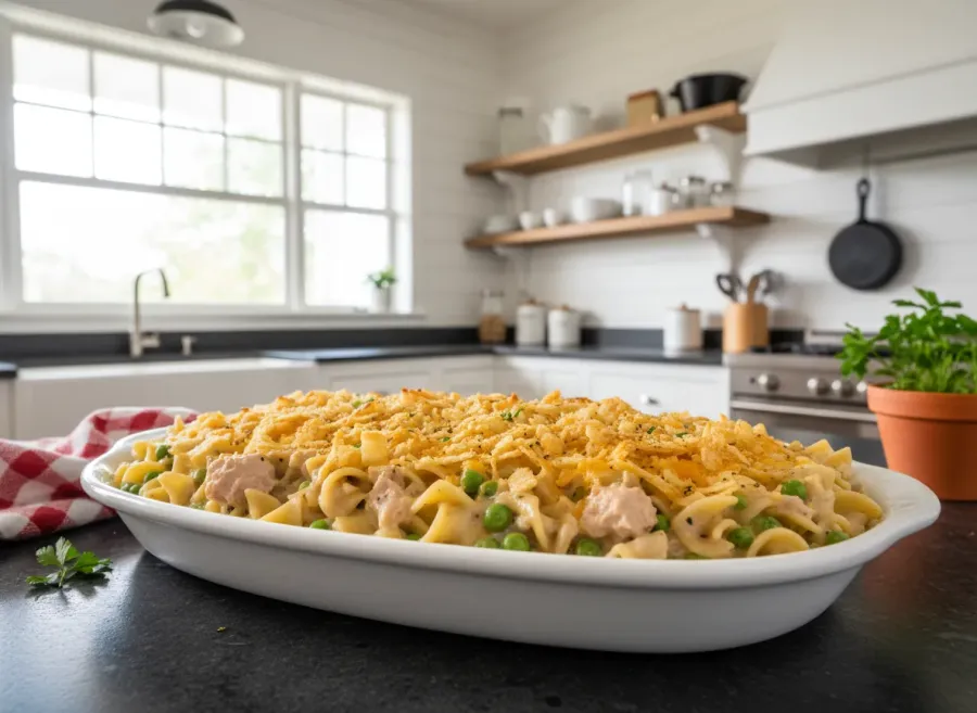 Classic American Tuna Noodle Casserole